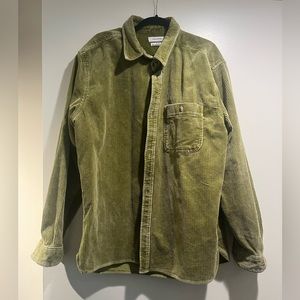 Urban Outfitters olive corduroy shirt (large)